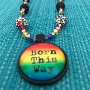 Born this way pride necklace